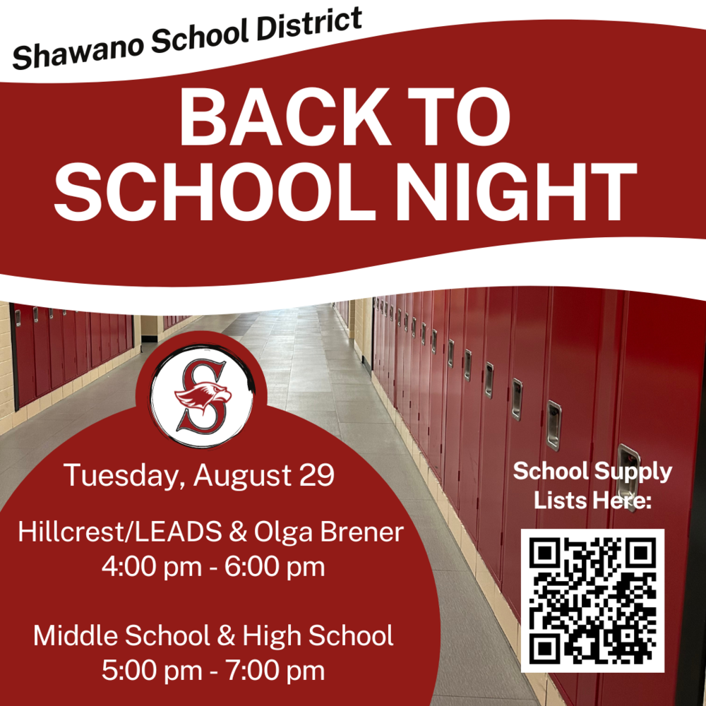 Back to School Night 2023 Shawano School District