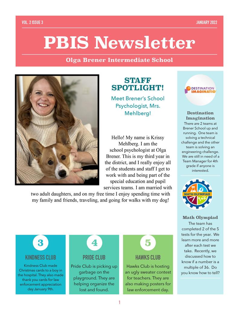 January PBIS Newsletter