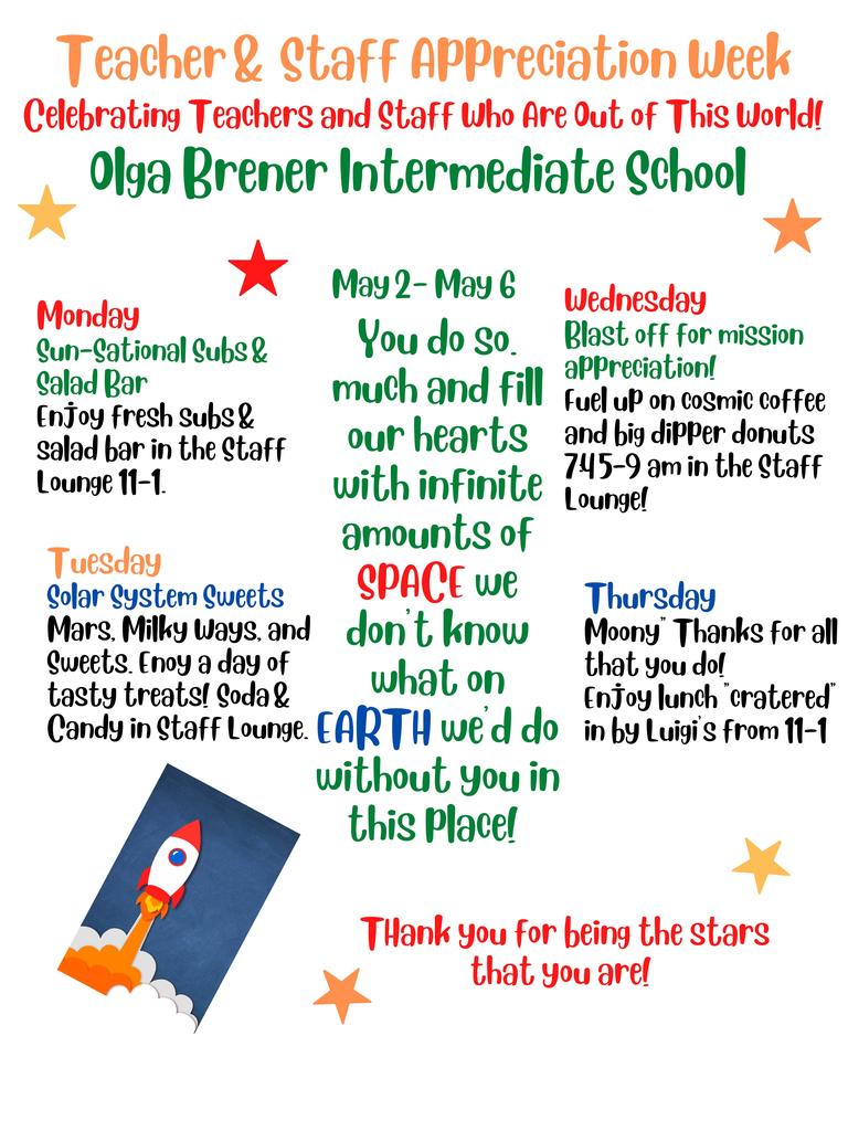 May 2-5 Teacher Appreciation Week (Flyer)
