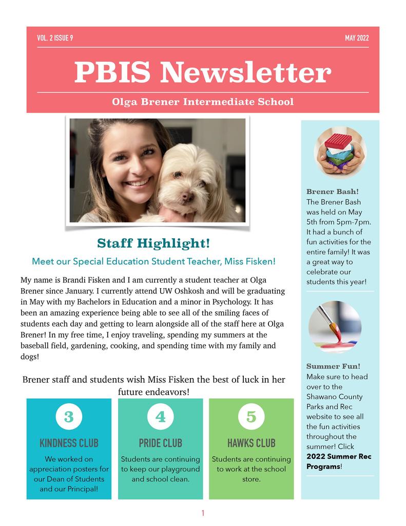 May PBIS Newsletter